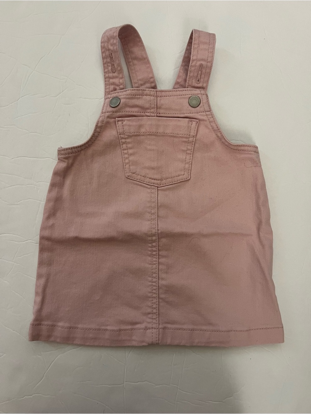 18-24m Girl Toddler pink denim overalls skirt/dress, NWOT, Old Navy